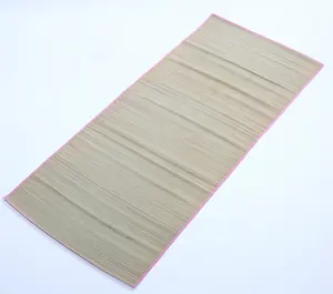 Press beach straw mat for adhereing fabric on bamboo/straw mat