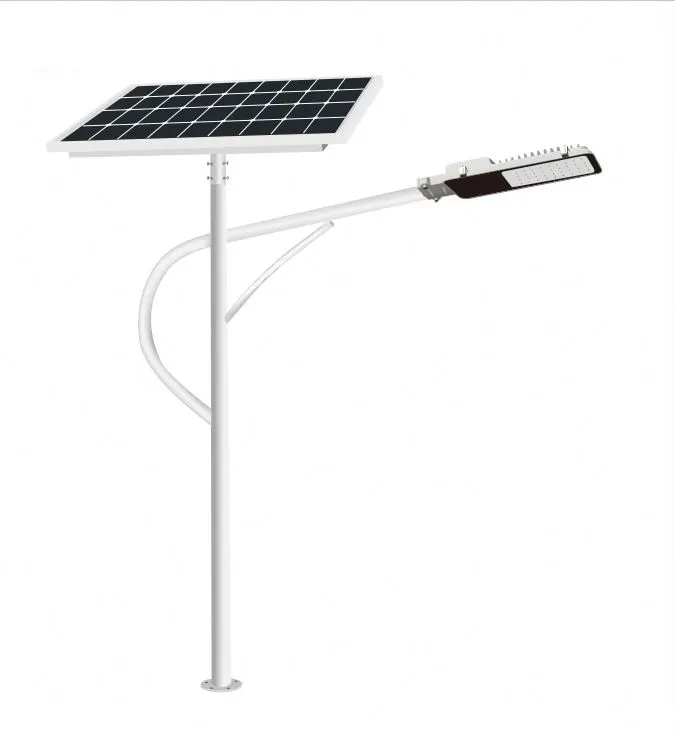 Солнечное общественное освещение, светодиодный уличный фонарь 50 Вт с гальванизированным полюсом 6mt
