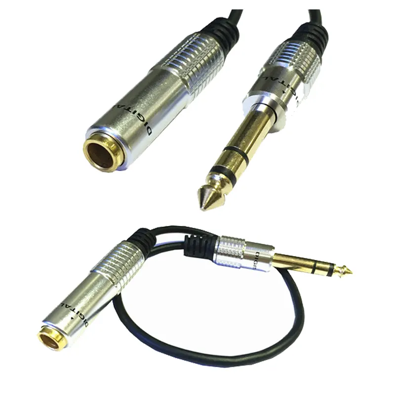 6.35 Mm Female Ke 6.35 Mm MALE Plug Jack Stereo HIFI MIC Ekstensi Audio Guitar Link Cable