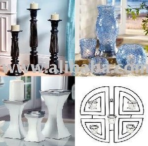 Luxury Wood Eco-Friendly Handmade <b>Candle</b> Holder Stand Home Decor | Modern Decorative Table Centrepiece | Wedding Party | Elegant - Product Image 2