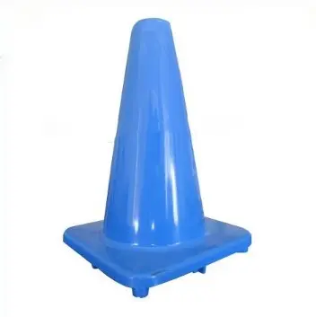 Conforto de alta qualidade colorido 30cm 300mm 12 polegadas, flexível exterior aviso de estrada azul pequeno pvc tráfego, segurança, cone esportivo