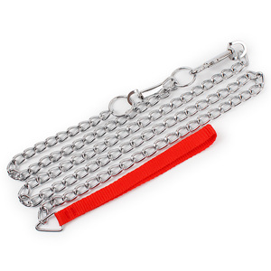 Venta caliente 120CM Custom Anti-Bite <span class=keywords><strong>Dog</strong></span> Leash <span class=keywords><strong>Collar</strong></span> Sólido Estilo clásico Liberación rápida Durable Chrome Plated <span class=keywords><strong>Iron</strong></span> Metal Ribbon - Product Image 5