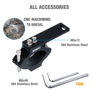 Ánh Sáng Xe Máy LED Đèn Pha 1 Loại Ống Fork Gắn Bracket Cho Cafe Racer Chopper ATV UTV Động Cơ Chu Kỳ Kẹp Chủ 22-54 Mét - Product Image 4