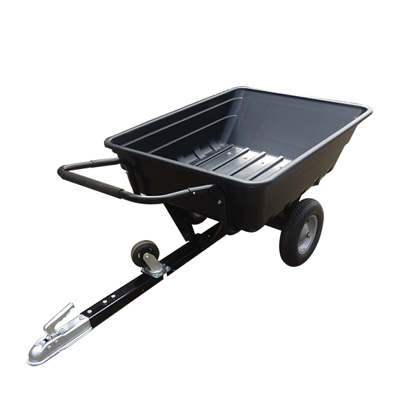 10 кубических футов, сверхпрочная пластиковая тележка, вездеход, самосвал для газона, сада, за поли, тележка