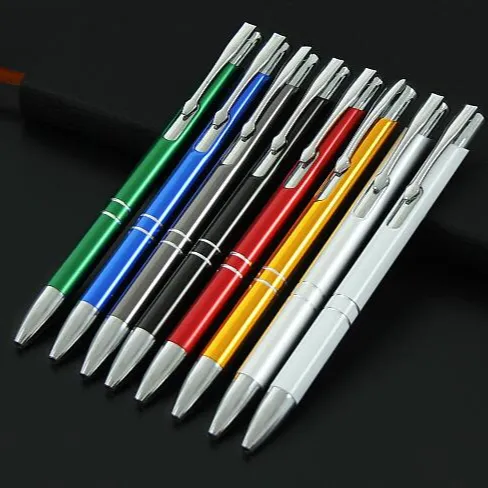 Рекламная индивидуальная офисная шариковая ручка, дешевая металлическая ручка