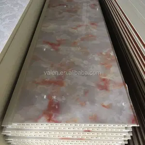 Paneles de revestimiento de paredes de baño de PVC modernos en Foshan precio de fábrica Hotel rectángulo impermeable 3 metros o su tamaño 9mm 10 uds/CTN