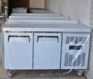 2 스테인레스 스틸 작업대 냉장고 250L 사용되는 테이블 냉동고