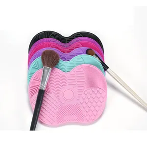 Outil de lavage de cosmétiques en Silicone, tapis de nettoyage de brosses de maquillage avec ventouse fixante