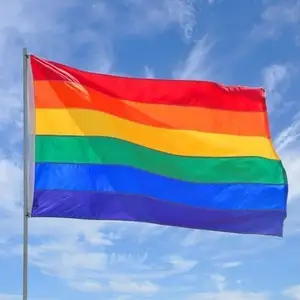 LGBT العلم 3x5ft قوس قزح العلم البوليستر العلم المثليين مثليه السلام حجم مخصص ل LGBT