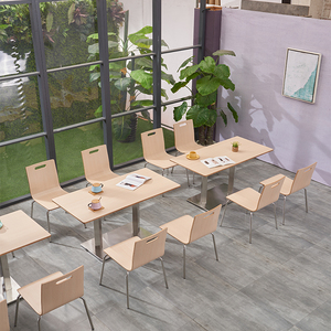 Fornecimento de fábrica conjunto cantina móveis restaurante mesa e cadeira conjunto com preço barato - Product Image 3