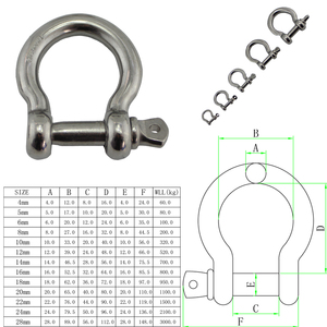 Xích Neo Cùm Có Thể Điều Chỉnh Còng Cung Loại Eu Bằng Thép Không Gỉ Có Chốt Tháo Rời - Product Image 2