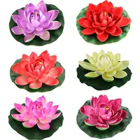 Dekorasi Kolam Bunga Teratai Busa Apung Buatan Grosir Air Lily (6 Warna)
