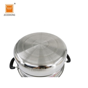 28cm 4 Couches Métal Acier Inoxydable Cuiseur Vapeur Cuisine Chinoise Cuiseur Vapeur <span class=keywords><strong>Fleur</strong></span> Imprimée - Product Image 6
