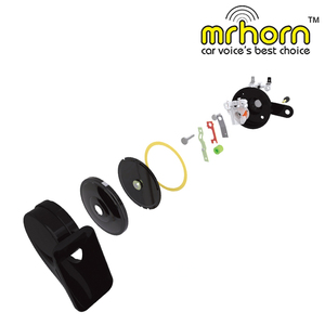 MrHorn Klaxon d'escargot de voiture électrique à 2 voies Haut-parleur à disque ABS 12/24V - Product Image 6