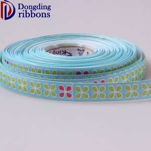 Encargo <span class=keywords><strong>al</strong></span> por mayor del grosgrain cinta importada, 2.5 cm verde hoja impresa raya <span class=keywords><strong>de</strong></span> <span class=keywords><strong>la</strong></span> cinta - Product Image 2