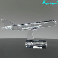 Avion décoratif en cristal K9, modèle d'avion pour grade VIP