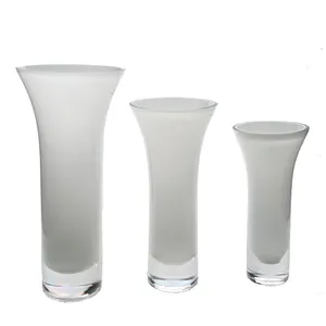 Guangzhou Groothandel Gekleurde Glas Wit Home Decor Vaas