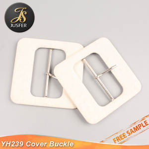 Cubierta de tela hebilla cuadrada con punta para prendas de vestir - Product Image 3