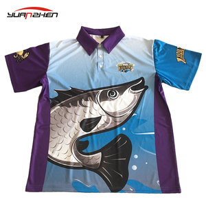 Certificado pasado impresión personalizada sublimación pesca camisa Jersey - Product Image 3