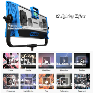 300w RVB <span class=keywords><strong>LED</strong></span> Film Vidéo Lampe Panneau couleur Noire AI-3000C Yidoblo vidéo rvb a mené la lumière avec le barndoor/sac de transport - Product Image 4