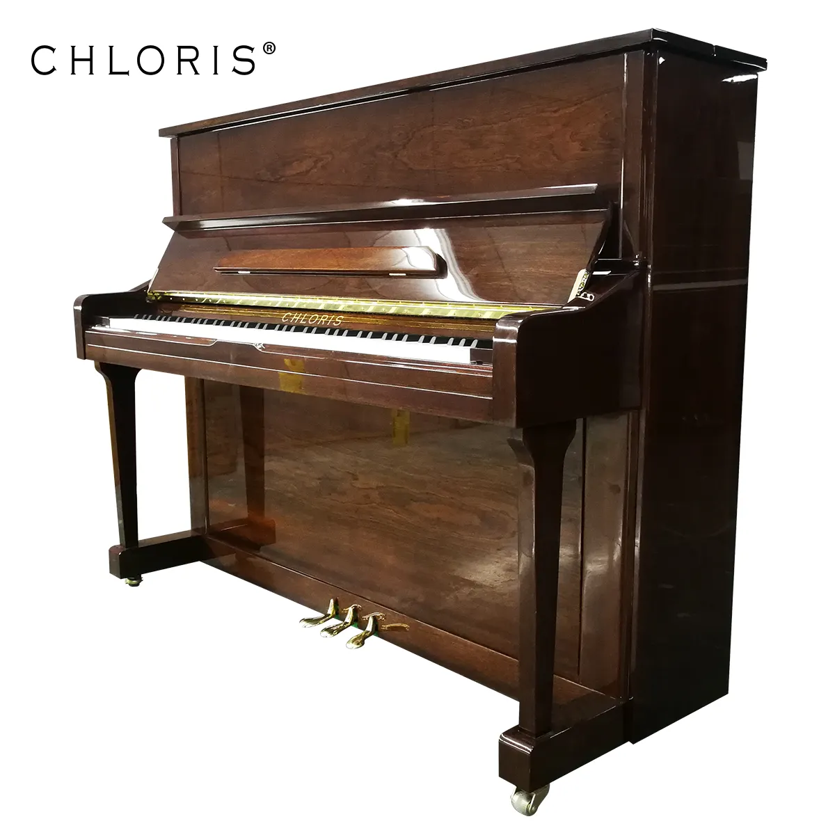 Piano Tegak Warna Cokelat Akustik Populer Vertikal dari Shanghai Chloris 121