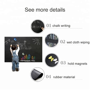 Pizarra adhesiva para preescolar, pizarra de dibujo de tiza para aula, se puede cortar, tablero de forma encantadora - Product Image 2