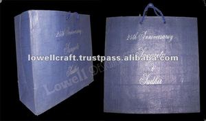 Recycle Paper Shopping <b>Bag</b> with Geometric Pattern Rope Handle <b>Medium</b> <b>Size</b>-LOWELLCRAFT - Product Image 3