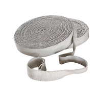 Ruban isolant thermique réfractaire 1000°C en fibre céramique blanche tissée simple 2-5µm avec feuille d'aluminium, qualité ST, en fibre de verre 25-100mm
