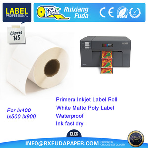 Trắng Matte Poly máy in phun nhãn cuộn cho <span class=keywords><strong>Primera</strong></span> lx400, lx500,<span class=keywords><strong>lx900</strong></span> máy in, 3 "x 3",425 Nhãn/cuộn - Product Image 2