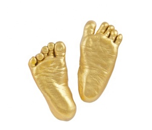 Kit de <span class=keywords><strong>moulage</strong></span> plâtre pour les mains, cadeau d'anniversaire de bébé, pour poser les pieds - Product Image 4