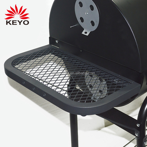 <span class=keywords><strong>Barbecue</strong></span> mobile moderne haut de gamme en métal thermolaqué <span class=keywords><strong>avec</strong></span> <span class=keywords><strong>cheminée</strong></span> pour fumoir à charbon de bois d'extérieur - Product Image 4