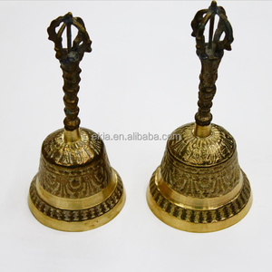 西藏金属铜黄铜手铃，大佛教手铃 - Product Image 1