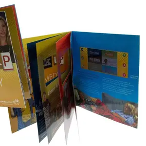 Горячая Распродажа! 4,3 дюймов LCD пикантные AVI видео карта брошюра с полным цветом Prining с потайными страницами