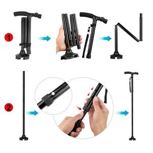 2018 migliore vendita ningbo Astuto Pieghevole walking Canna per gli Anziani usewooden medico stampella <span class=keywords><strong>prezzo</strong></span> - Product Image 4