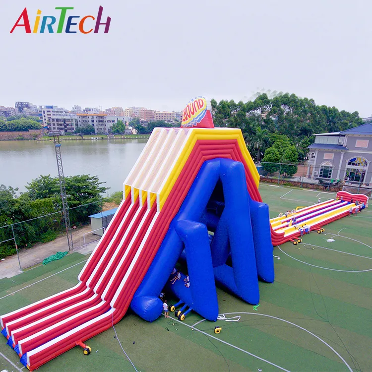 Big giant adult inflatable water slide out door for multi-person