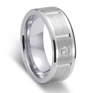 Sz Cheng thợ kim hoàn <span class=keywords><strong>2025</strong></span> vonfram xiên rãnh đám cưới ban nhạc người đàn ông khác nhau Nhẫn - Product Image 4