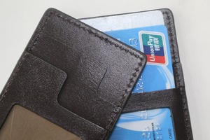 Custom LIYAN Men's <strong>Card</strong> Holder Genuine PU Leather Black <strong>Business</strong> <strong>Card</strong> <strong>Case</strong> with Clip Closure RFID Blocking 30mm Thick - Product Image 4