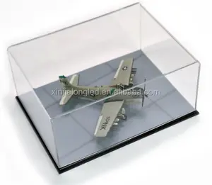 Vitrina acrílica para coche de juguete, caja de exhibición para modelo de avión de juguete, 82804