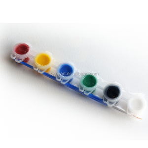 Prezzo basso della fabbrica 3ml vernice acrilica set 6 striscia di <span class=keywords><strong>colore</strong></span> pot <span class=keywords><strong>w</strong></span>/pennello - Product Image 5