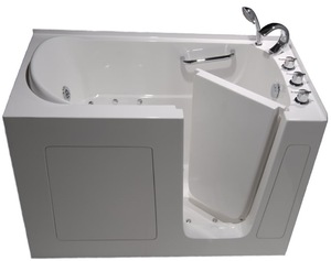 <span class=keywords><strong>Baignoire</strong></span>-<span class=keywords><strong>douche</strong></span> combinée en acrylique avec fonction massage, design autoportant et drain central - Product Image 1