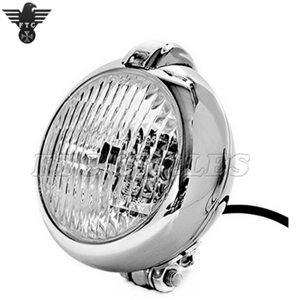 Lente cromada transparente de 4,5 ", faro Vintage para motocicleta, para Harley Cafe Racer - Product Image 1