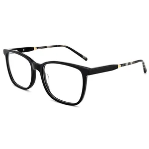 Venta caliente cuadrada elegante acetato de gafas de hombre ópticos marcos gafas Italia precio de la venta al por mayor de china