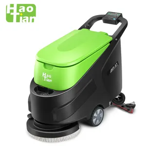 Wholesales Good Performance HT-57 Walk Behind Floor Battery Scrubber Dryer Floor Cleaning Machine Electric Motor 400W Manual /