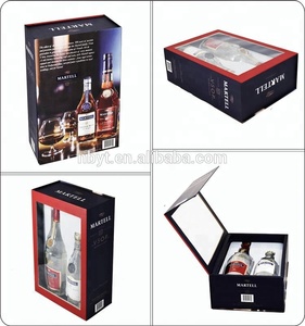 Boîte à cadeau, logo laser <span class=keywords><strong>personnalisé</strong></span>, verre <span class=keywords><strong>magnum</strong></span>, <span class=keywords><strong>champagne</strong></span>, vin rouge, pièces - Product Image 4