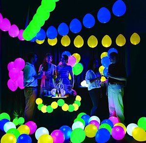 بالون إضاءة LED متغير الألوان للزينة في الحفلات مع مقبض - Product Image 1