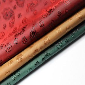Mô Hình Cổ Điển Paisley <span class=keywords><strong>Viscose</strong></span> <span class=keywords><strong>Polyester</strong></span> Jacquard Lót Satin Vải Cho Đồng Phục Và Hàng May Mặc Nhuộm Đồng Bằng Blazer Áo Khoác - Product Image 1