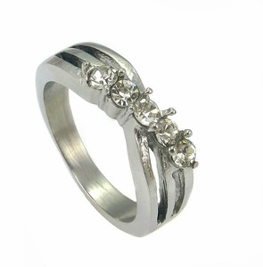 China Factory Aangepast Rvs Sieraden Diamond Ring Cockring - Product Image 2