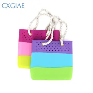 High Quality Durable Colorful Fashion Silicone Shopping Bag