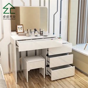 Colore bianco make up set da tavola tavolo da toeletta con specchio - Product Image 3