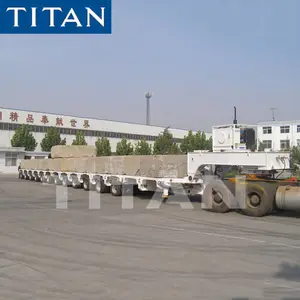 बहु-धुरा 150 टन हाइड्रोलिक कम स्व-चालित मॉड्यूलर ट्रांसपोर्टर ट्रेलर